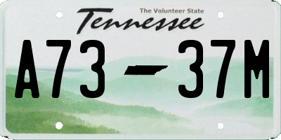 TN license plate A7337M