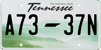 TN license plate A7337N