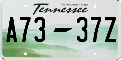 TN license plate A7337Z