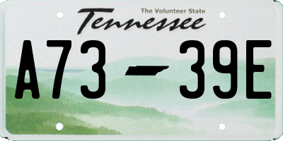 TN license plate A7339E