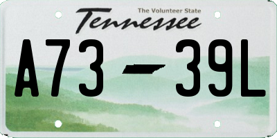 TN license plate A7339L