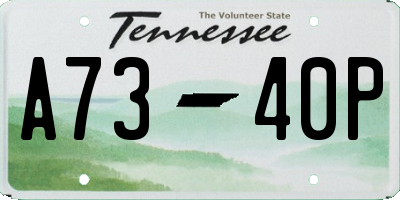 TN license plate A7340P