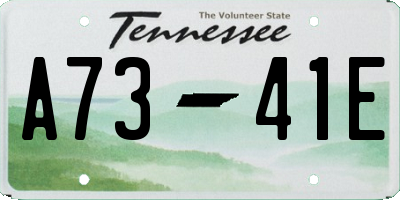 TN license plate A7341E