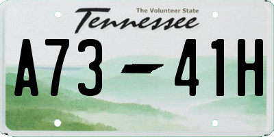 TN license plate A7341H