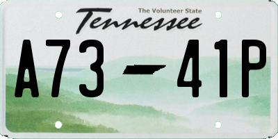 TN license plate A7341P