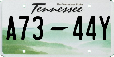 TN license plate A7344Y