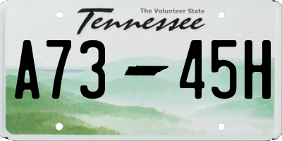 TN license plate A7345H
