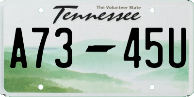 TN license plate A7345U