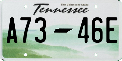 TN license plate A7346E