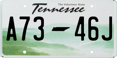 TN license plate A7346J