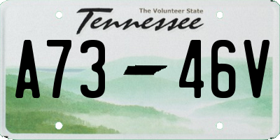TN license plate A7346V