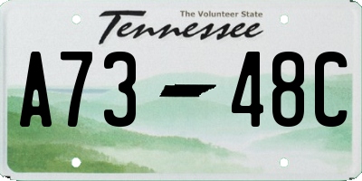 TN license plate A7348C