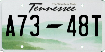 TN license plate A7348T