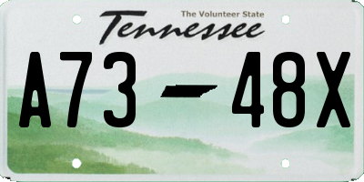 TN license plate A7348X