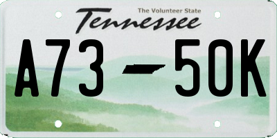 TN license plate A7350K