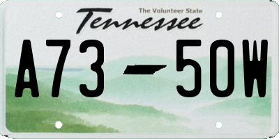 TN license plate A7350W