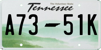 TN license plate A7351K