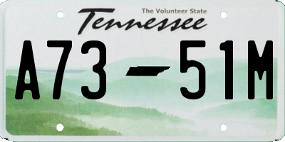 TN license plate A7351M