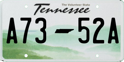 TN license plate A7352A