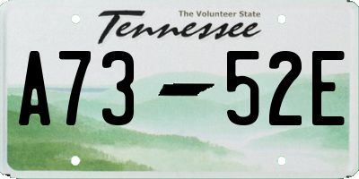 TN license plate A7352E