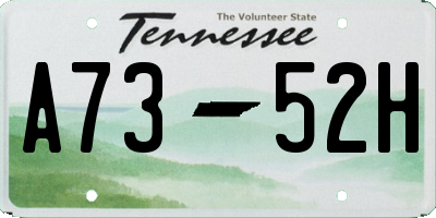 TN license plate A7352H