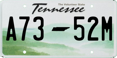 TN license plate A7352M