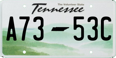 TN license plate A7353C