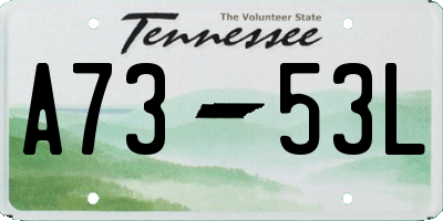 TN license plate A7353L