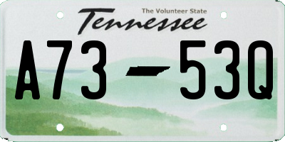 TN license plate A7353Q