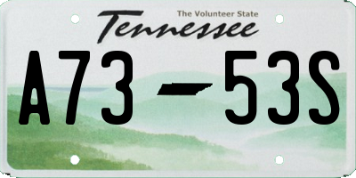 TN license plate A7353S
