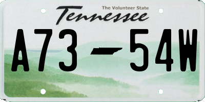 TN license plate A7354W