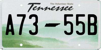 TN license plate A7355B