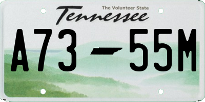 TN license plate A7355M