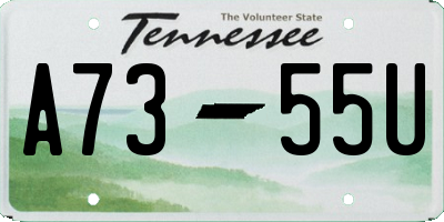 TN license plate A7355U