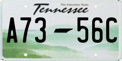 TN license plate A7356C