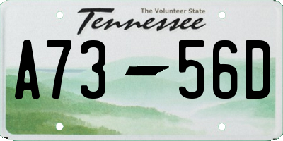 TN license plate A7356D
