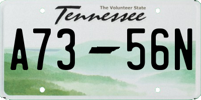 TN license plate A7356N