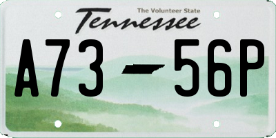 TN license plate A7356P