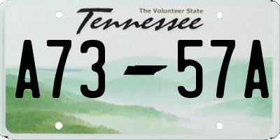 TN license plate A7357A