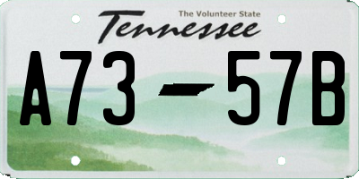 TN license plate A7357B