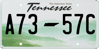 TN license plate A7357C