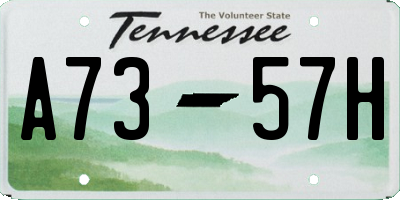 TN license plate A7357H