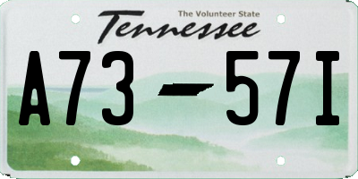 TN license plate A7357I
