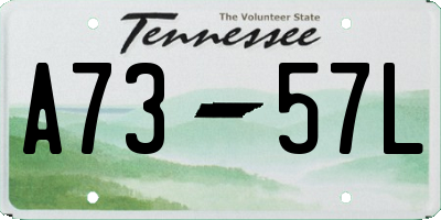 TN license plate A7357L