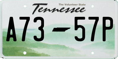 TN license plate A7357P
