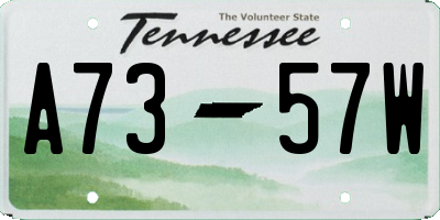 TN license plate A7357W