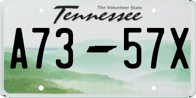 TN license plate A7357X
