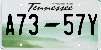 TN license plate A7357Y