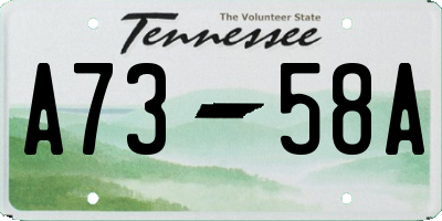 TN license plate A7358A