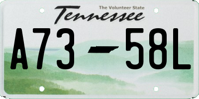TN license plate A7358L